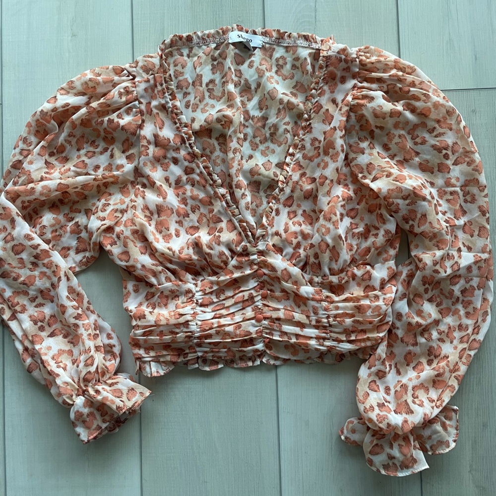 Coral Patterned Blouse